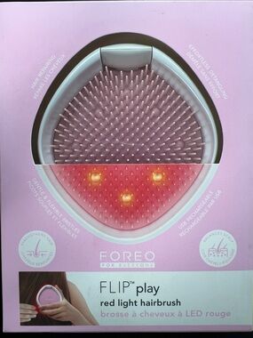 Foreo For Everyone Flip Play Red Light Hairbrush New In Box